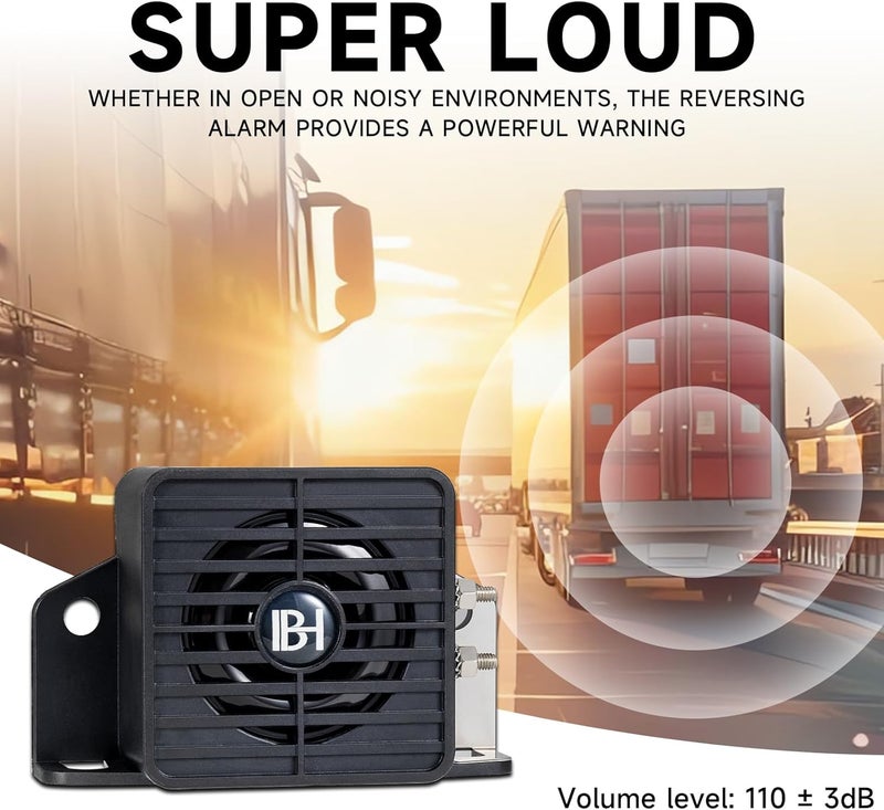 banhao Backup Alarms Reverse Warning Alarm Beeper for Truck 12V/48V 110dB Super Loud Back up Siren for Universal Vehicle Van Truck Forklift Lorry Heavy Equipment - Image 5